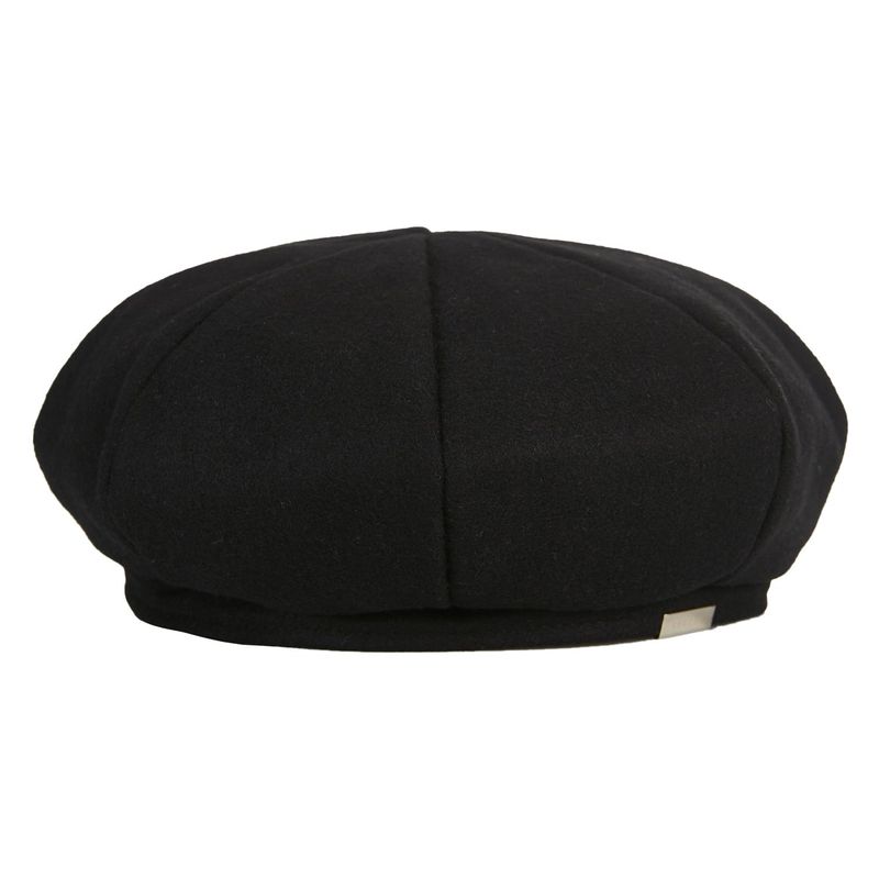 Bold metal tip wool beret BLACK