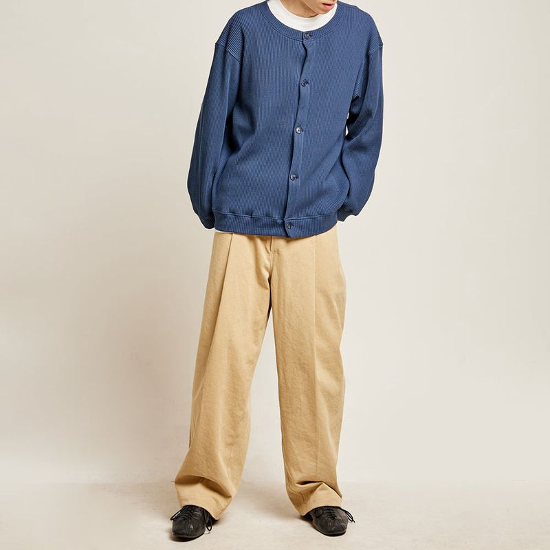 DAMP WIDE FIT ONE TUCK PANTS_BEIGE