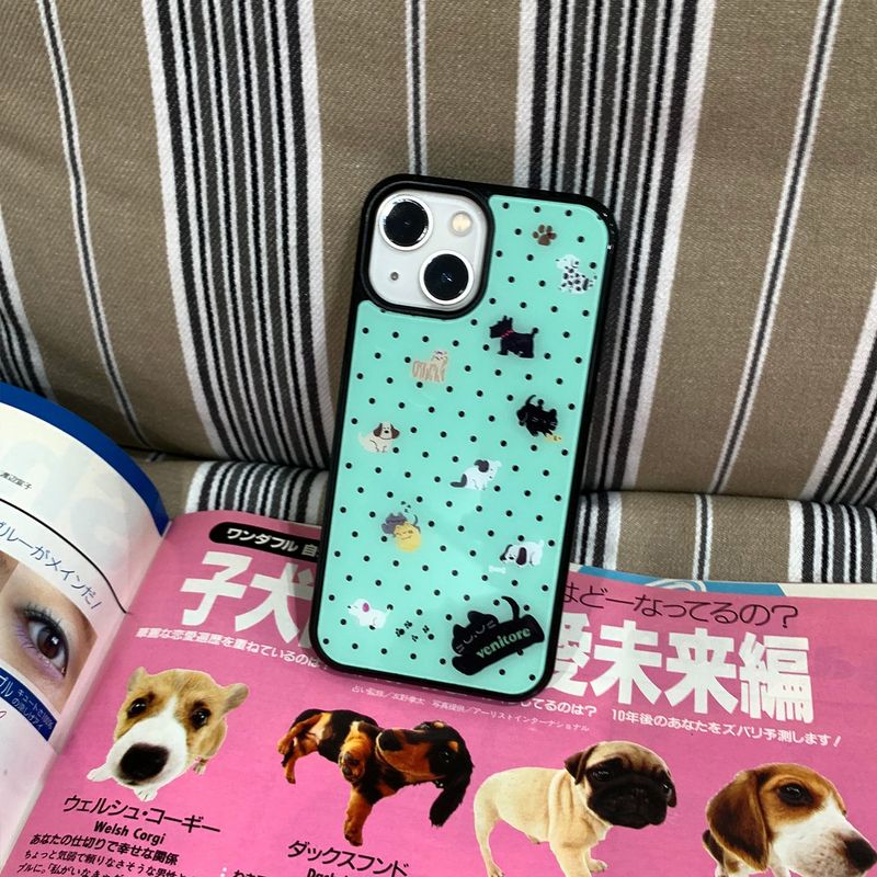 [MADE][Glass Bumper Case] Cuty Friends ⋆ Mint