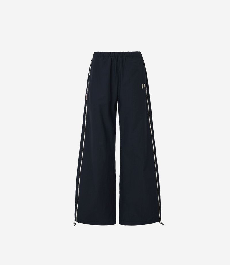 Newalrin emblem nylon wide Pants