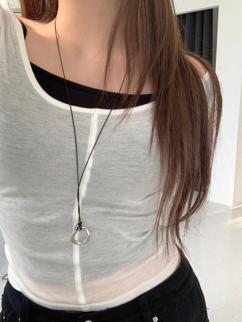 Nomad Ring Leather Necklace