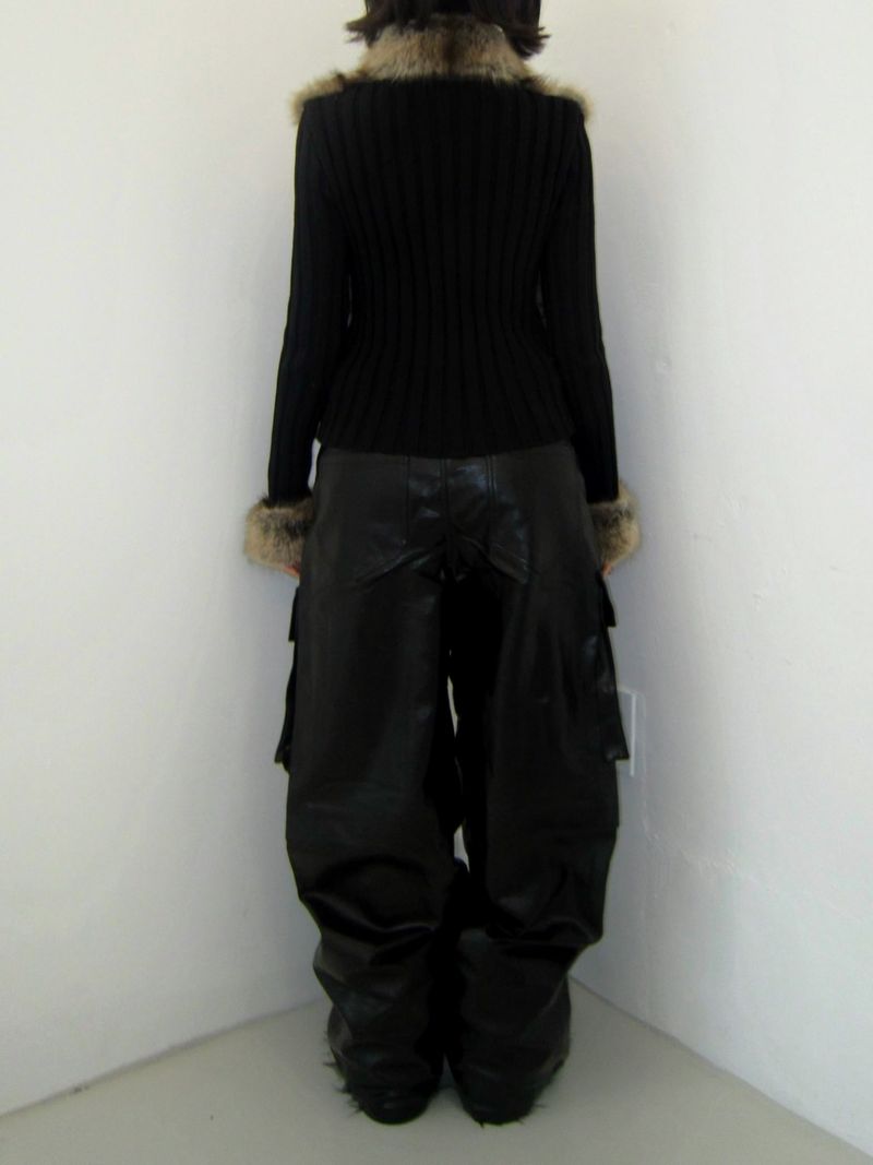 Vintage fur zip-up