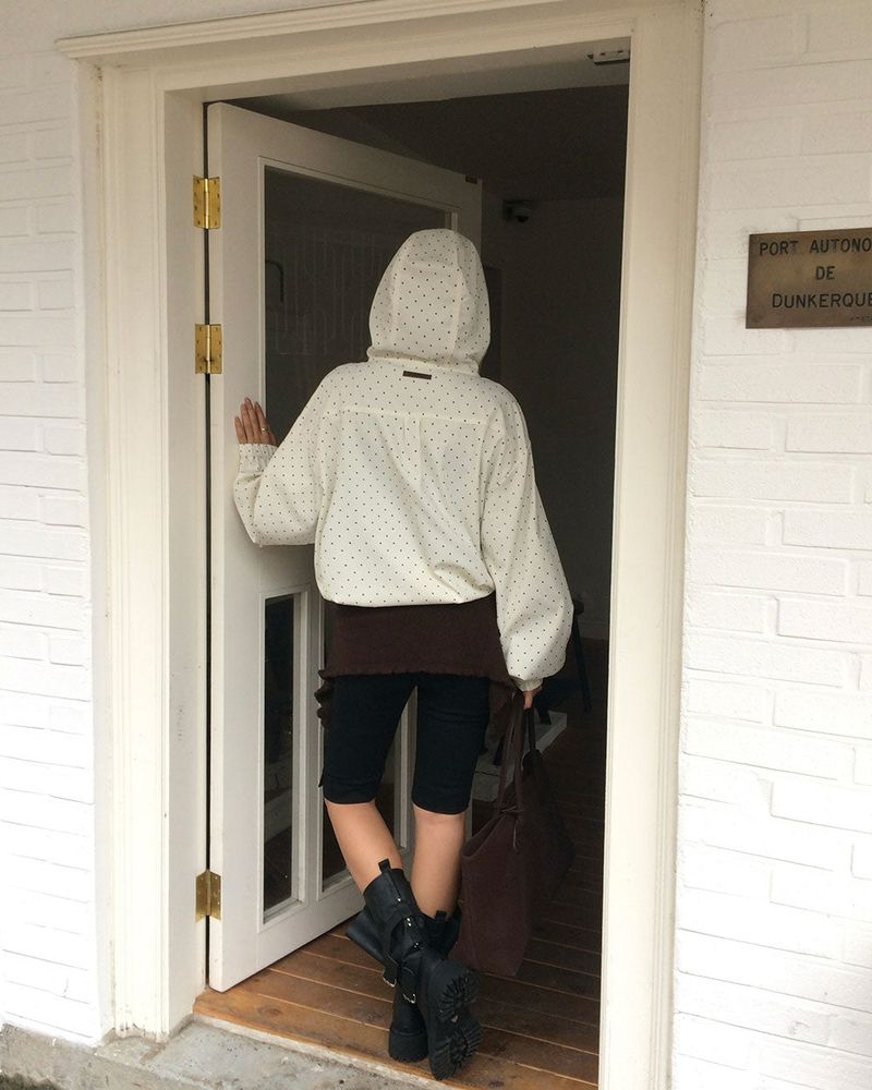 Milly Dot Hooded Windbreaker