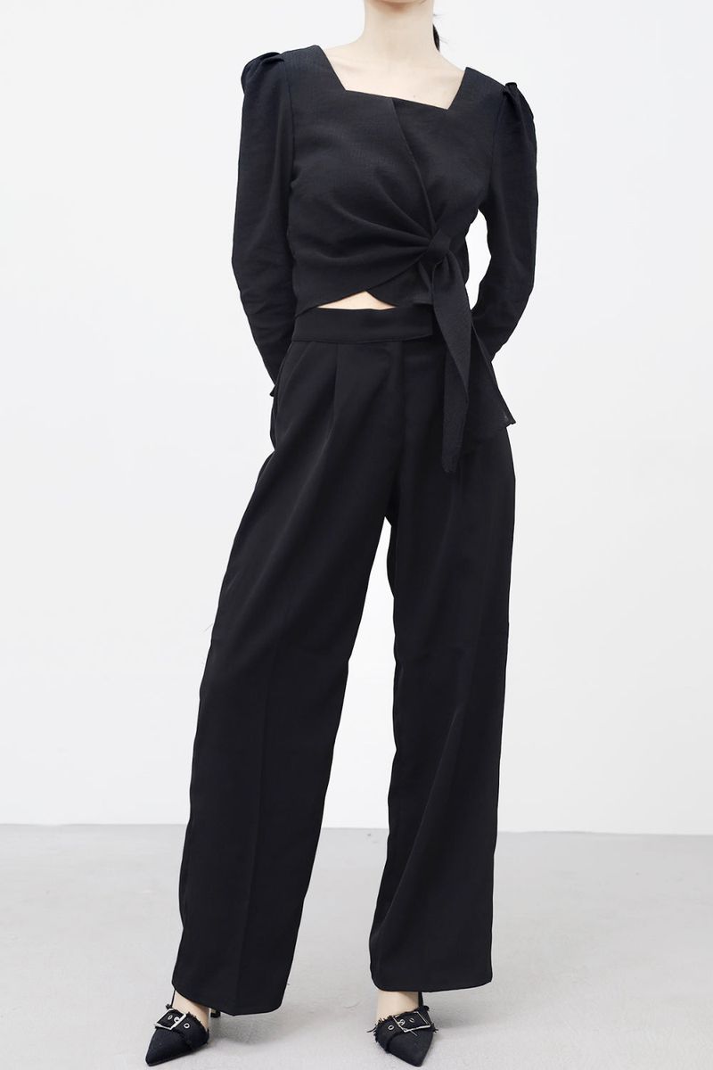 Pura Wide Pintuck Slacks