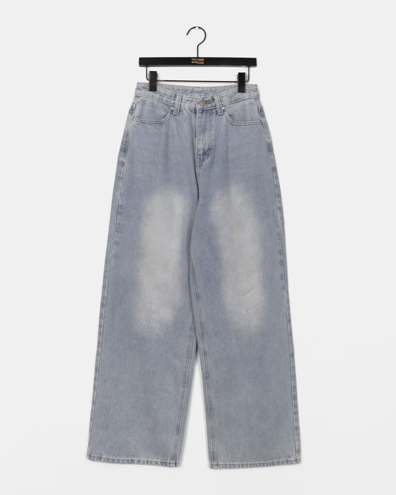 Dinty Back Pocket Wide Denim Pants