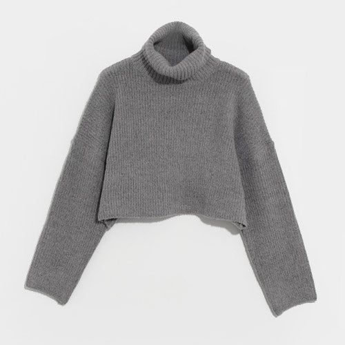 【MADE】Crop turtleneck Overfit knit