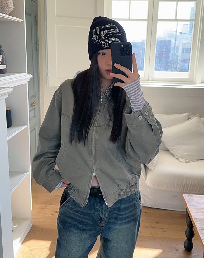 SATIIIZ（サティーズ）の「Duff Work Dyed Cotton Jacket（Jackets/Outerwear）」