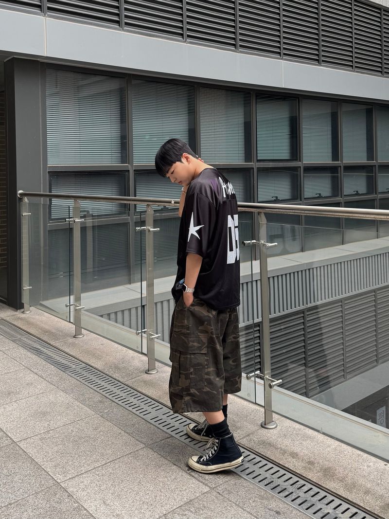 camo cargo cotton shorts