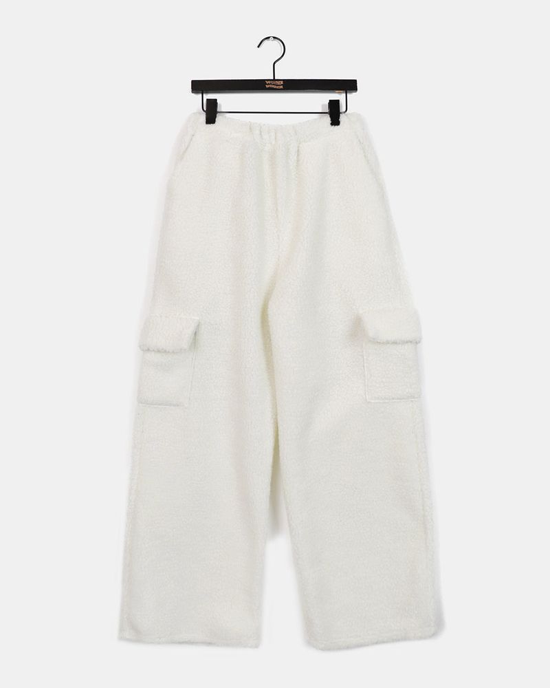 molz soft wool wide cargo pocket pants