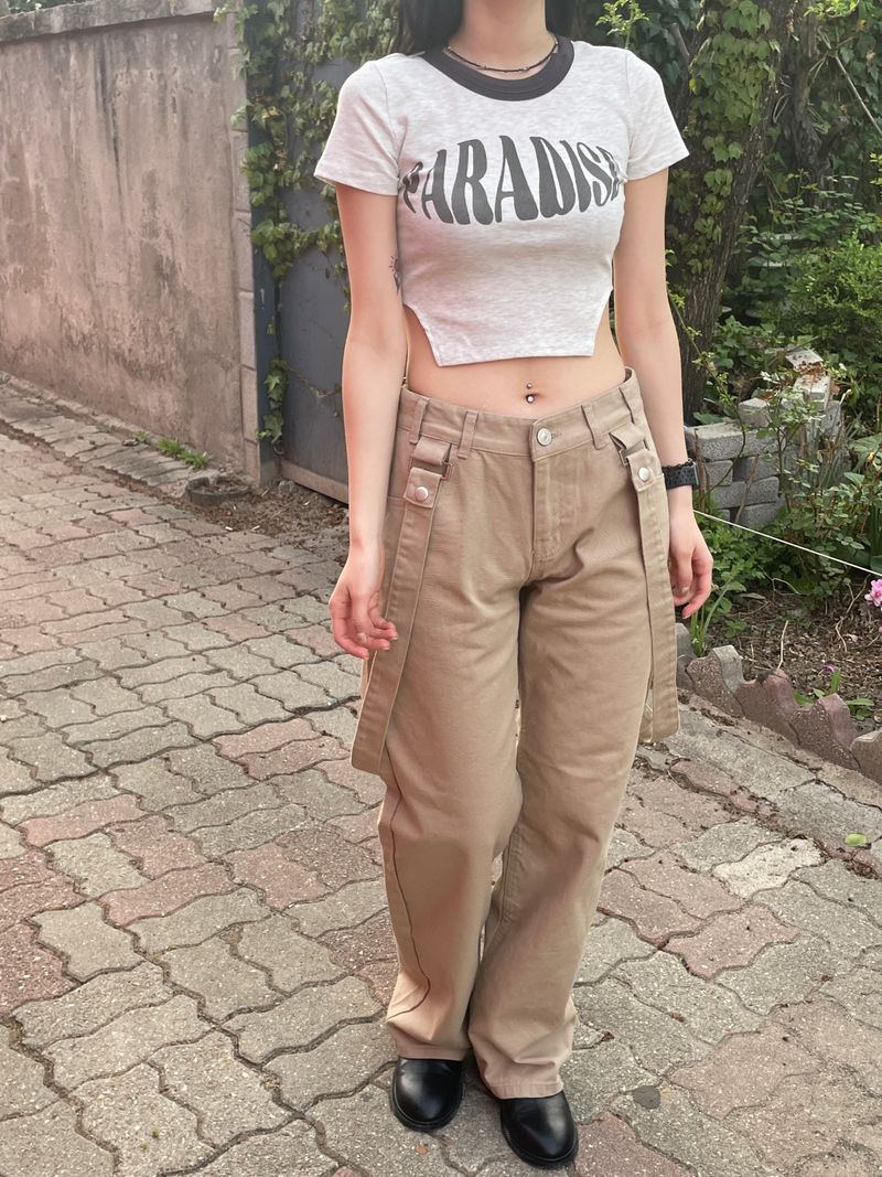 ウエストスリットレタリングT