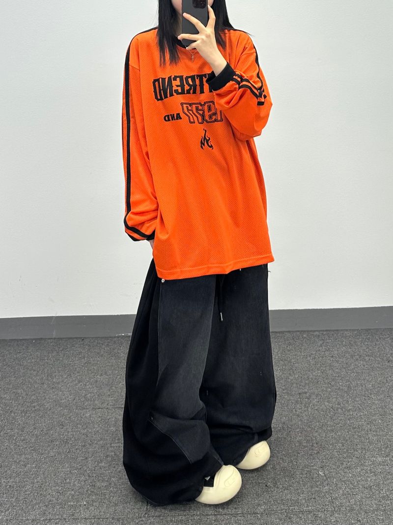 mesh track long sleeve