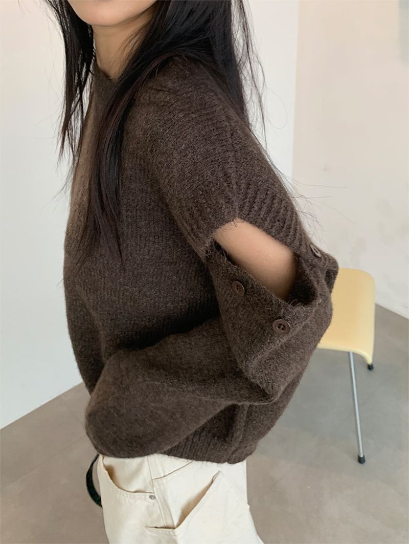 KATE OPENED BUTTON KNIT (2C)