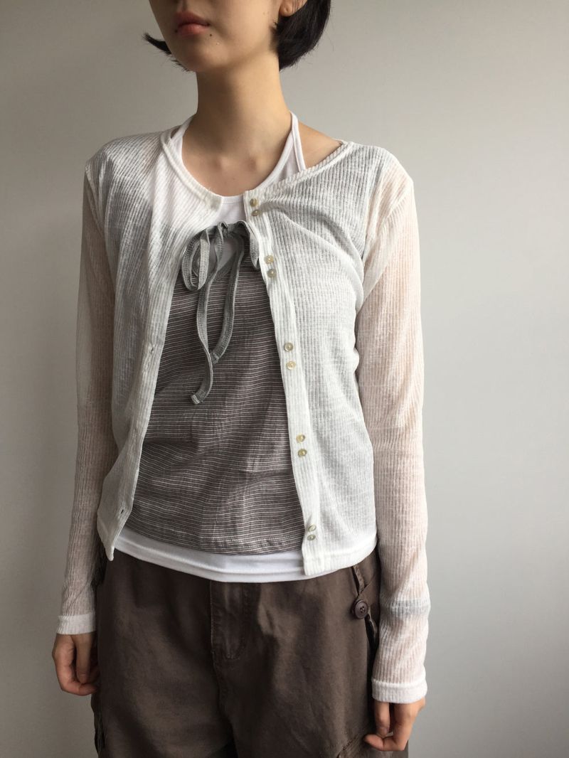 Fine stripe ribbon nasi  (2color)