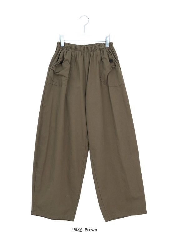 26FW★ [BAONHAUS] Poiden Balloon Banding Wide Pants