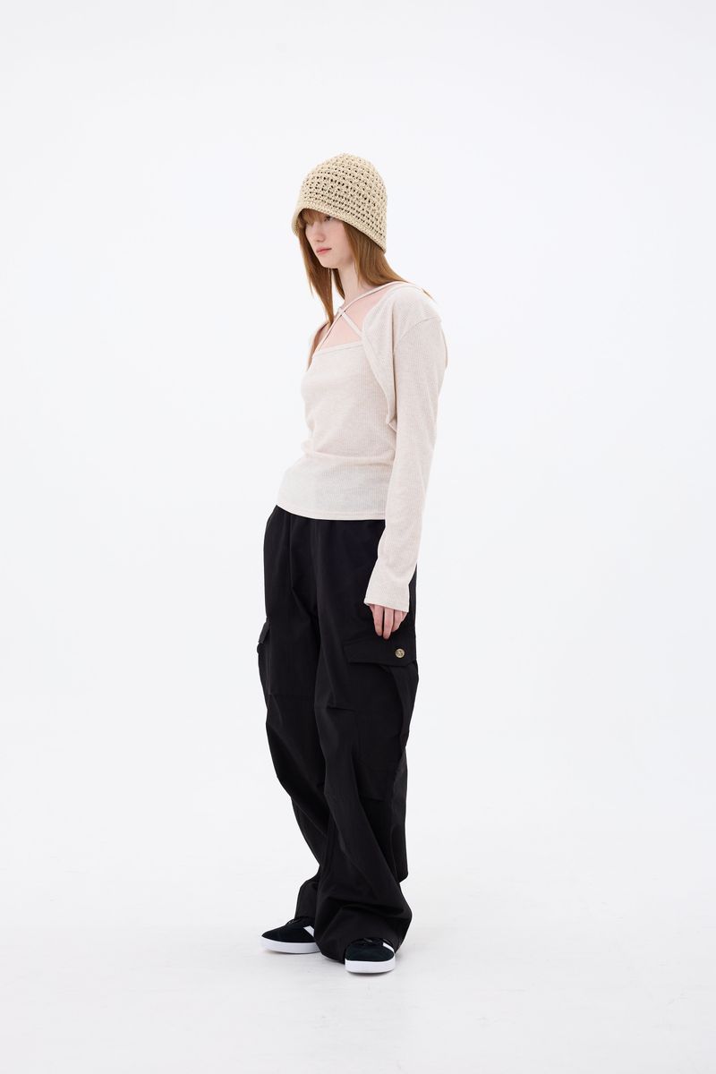 LUNA WIDE PANTS / BLACK