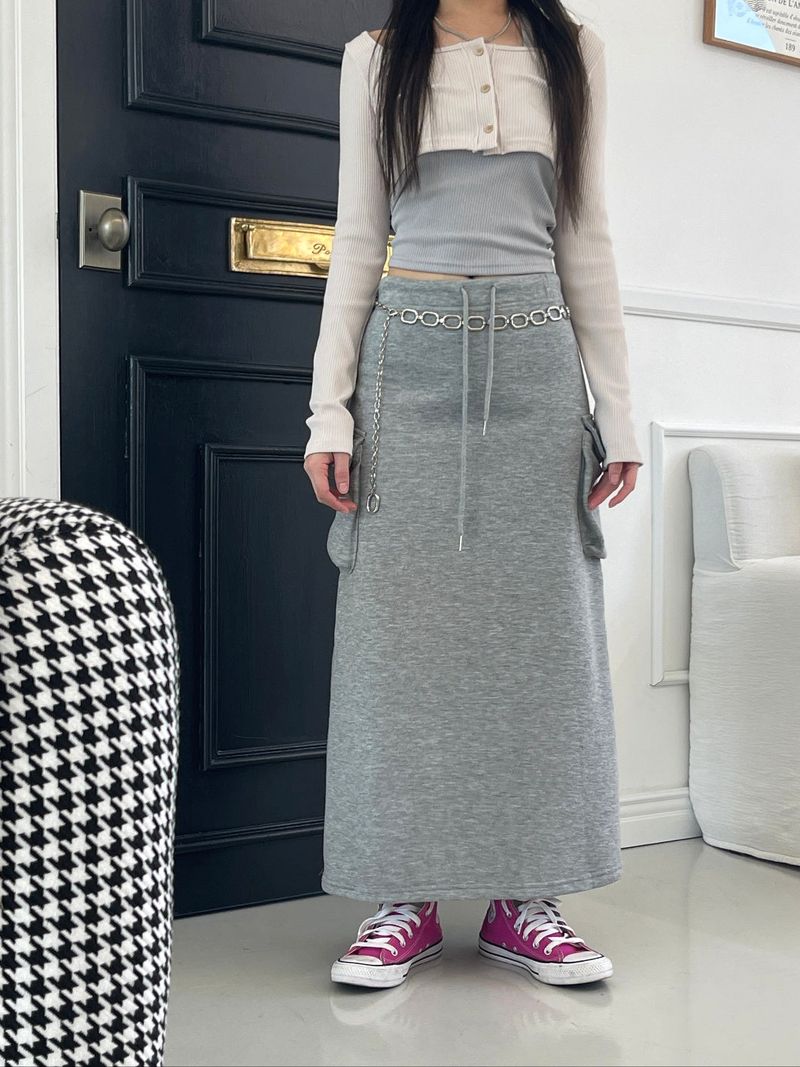 Cargoporket long skirt