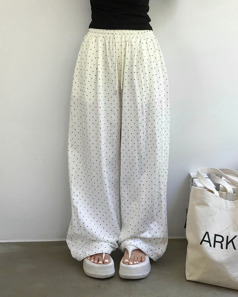 [MADE] Dot, Pintack Wide Pants