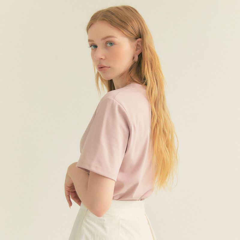 Standard Logo Ronud Neck T-shirt (Pink)