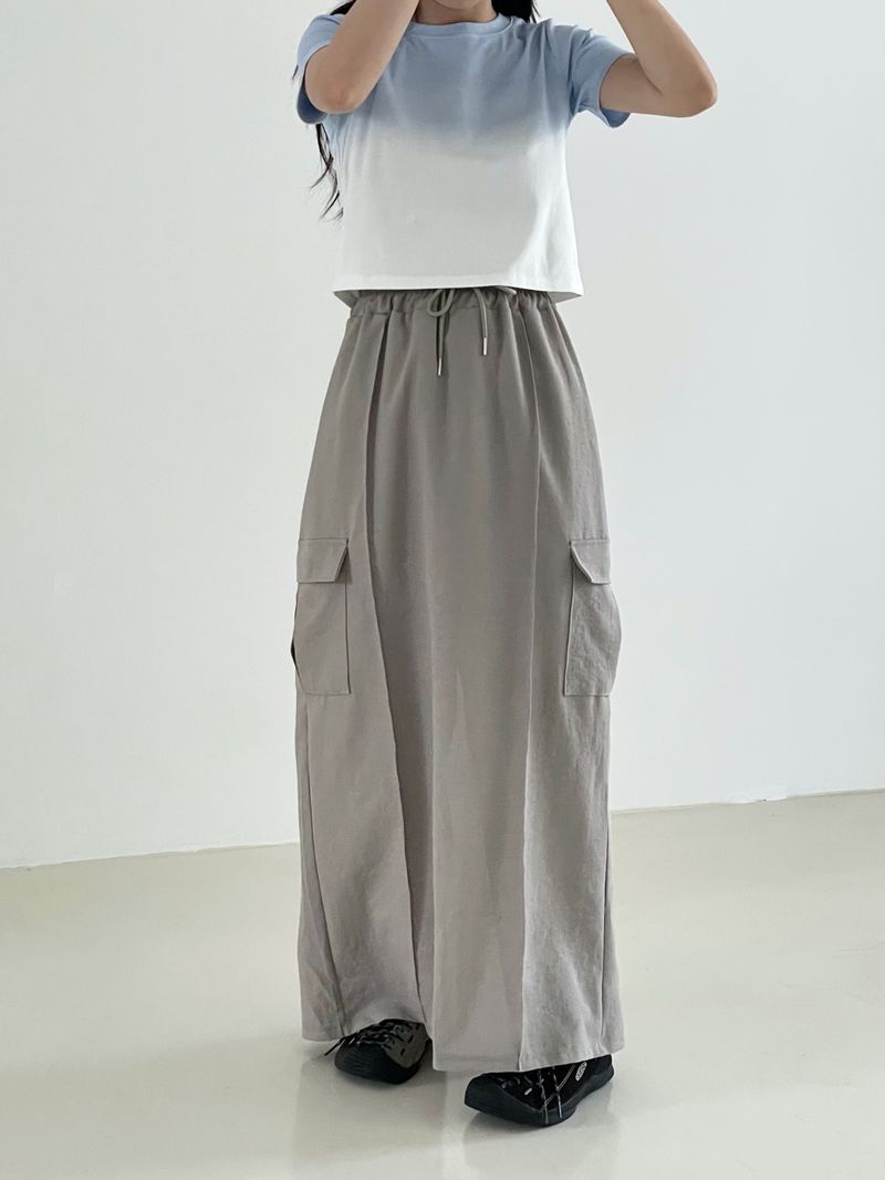 Cargo banding long skirt