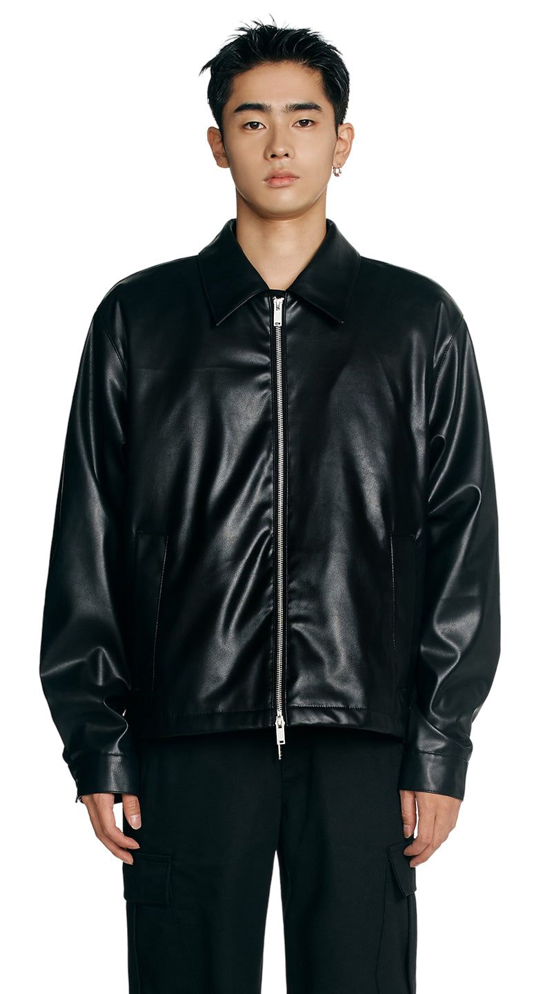PM leather blouson