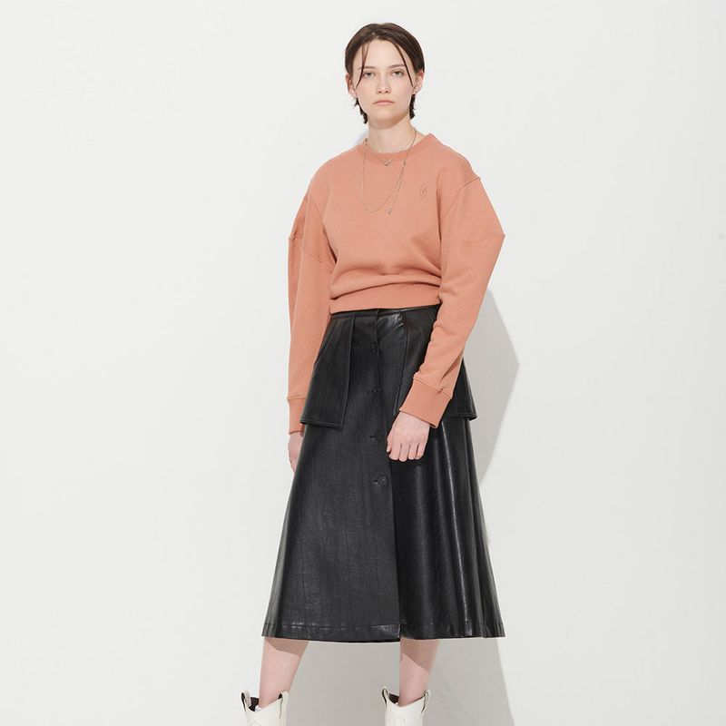 LORIENT LONG SLEEVE SWEATSHIRT, SALMON