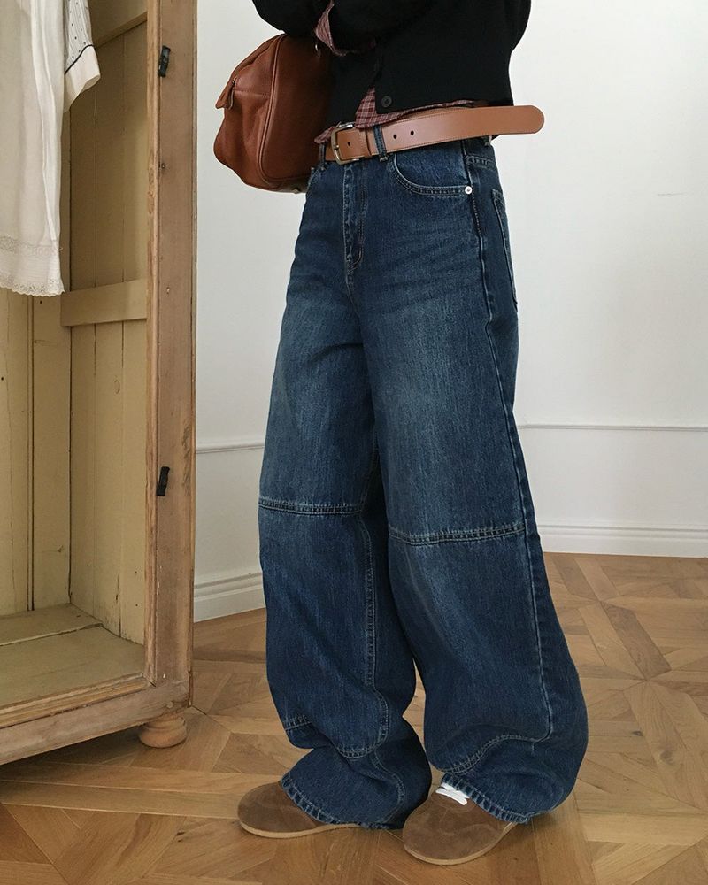 [ORIGINAL] Woolen Balloon Denim Wide Pants