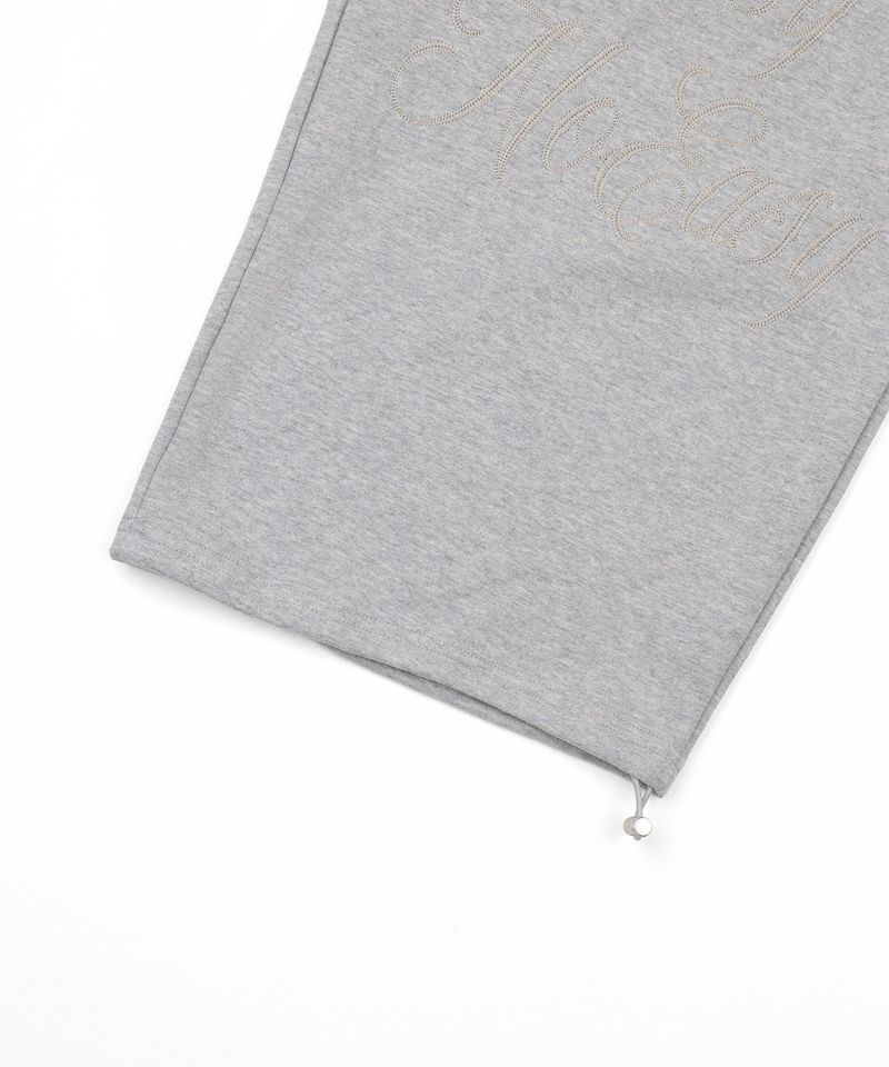 Lettering Big Logo Balloon Sweatpants - Gray