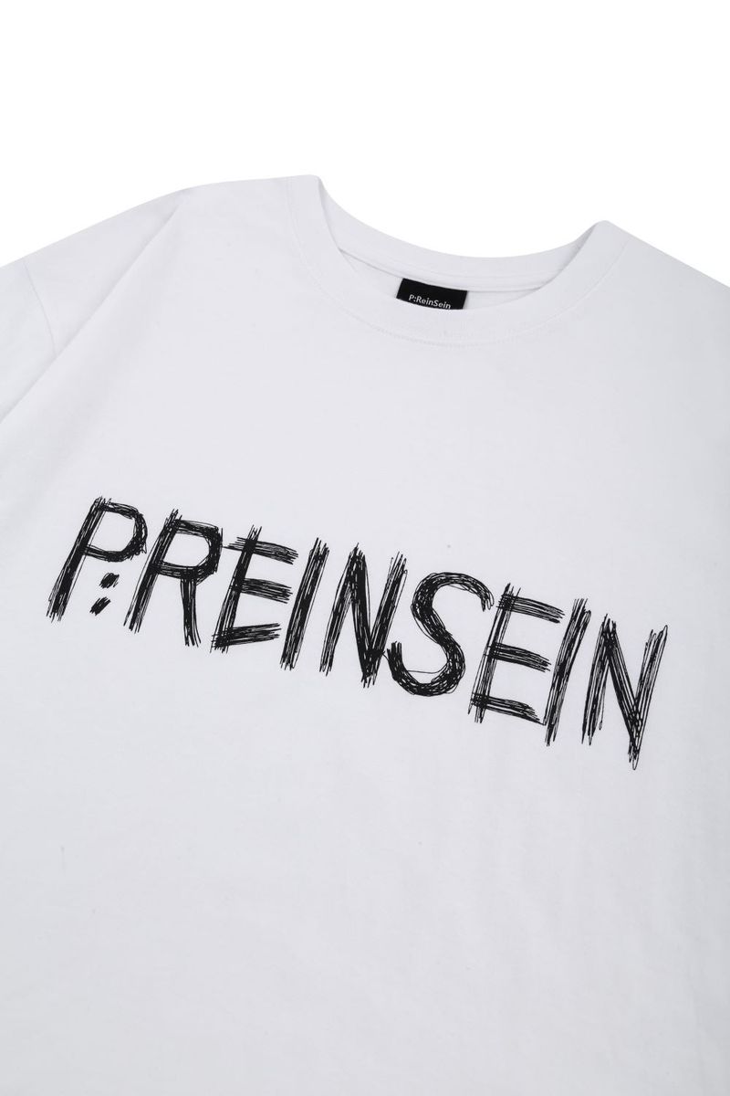 White doodle reinsein short sleeve t-shirts