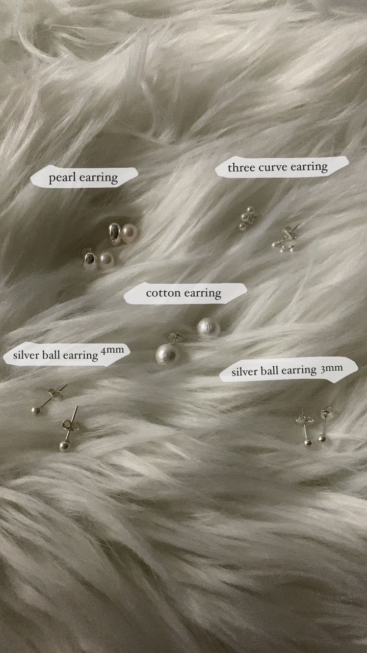 Cotton earring • 925silver