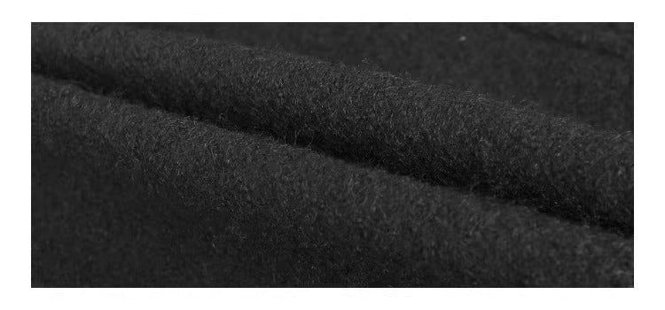 Royal black high-neck wool jacket