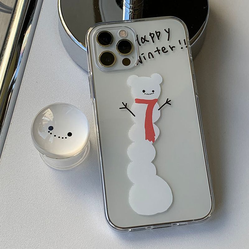 withsome（ウィズサム）の「Happy Winter - Happy Winter Snow Couple Phone Case Bead Tok Set（Smartphone Accessories）」