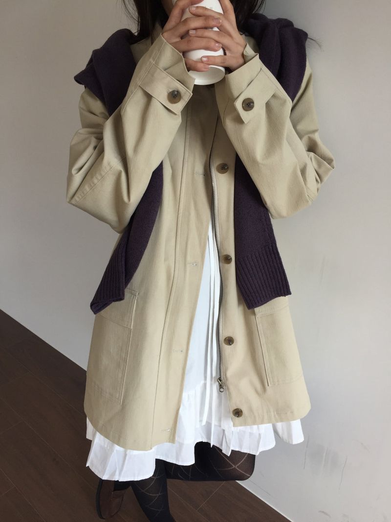 Liam Solid Half Coat (3color)
