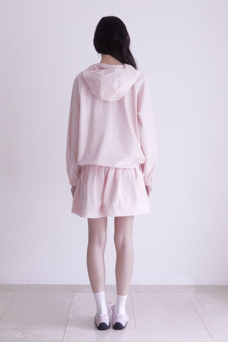 Pintuck shirring mini skirt (PINK)