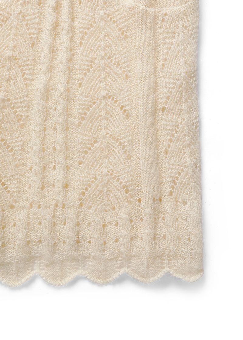 Ribbon sleeveless knit_cream