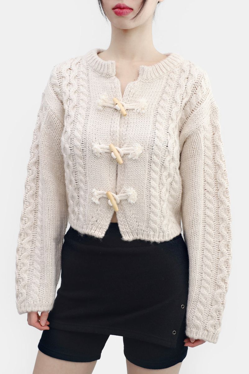 NONCODE（ノンコード）の「Mortian Cable Knit Cardigan（Tops）」
