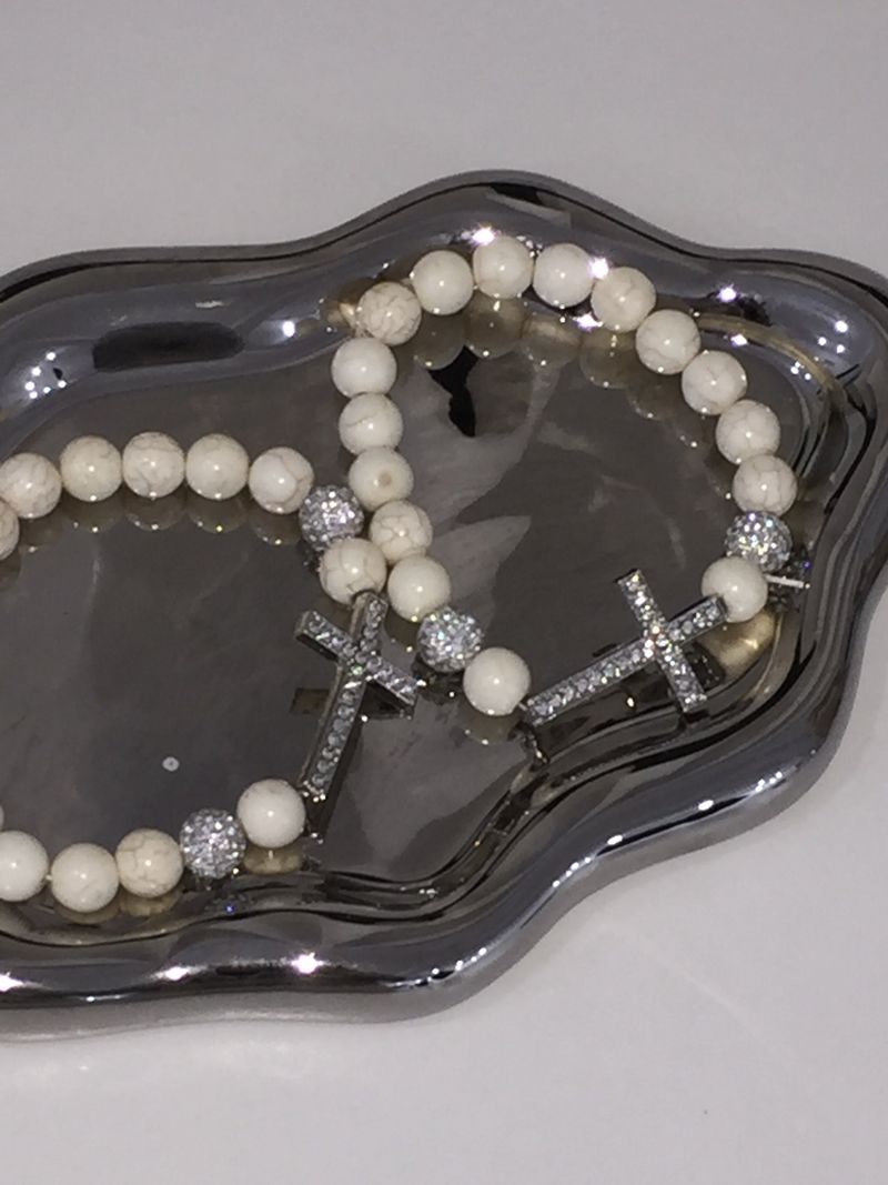 Crystal Cross Beads Bracelet