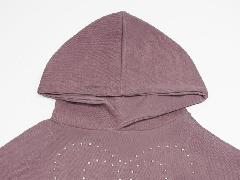 SYMBOL STUD PIGMENT HOODIE PINK