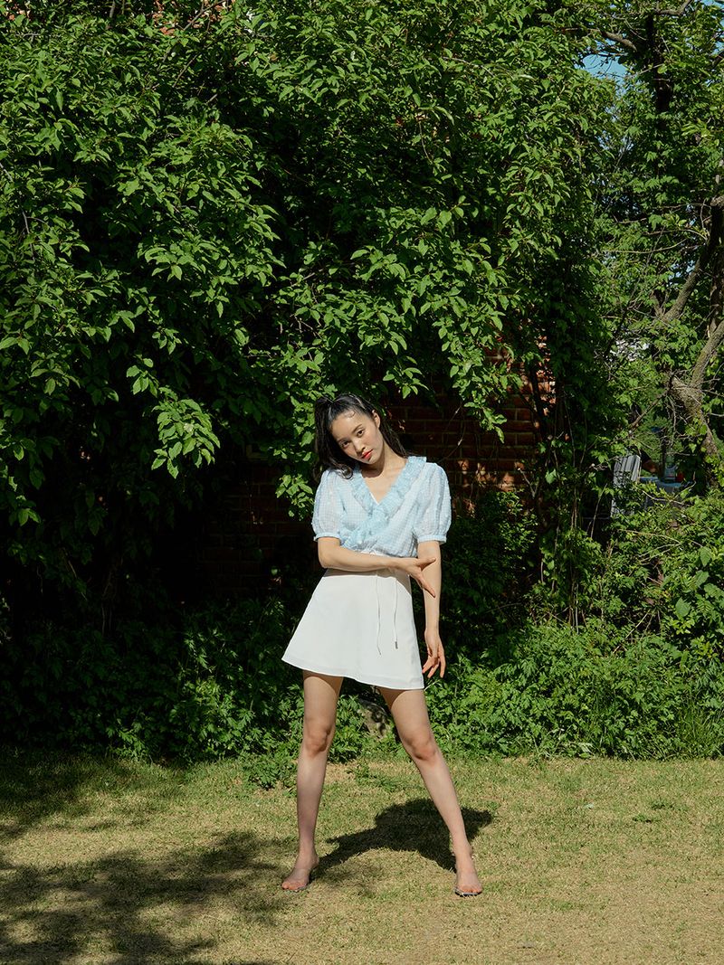 Marguerite wrap blouse (Blue)