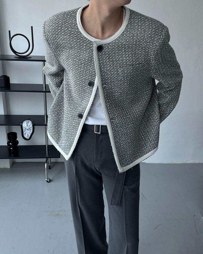 COZINESS（コジネス）の「OWN Pureen Wool Tweed Jacket (2 colors)（Jackets/Outerwear）」
