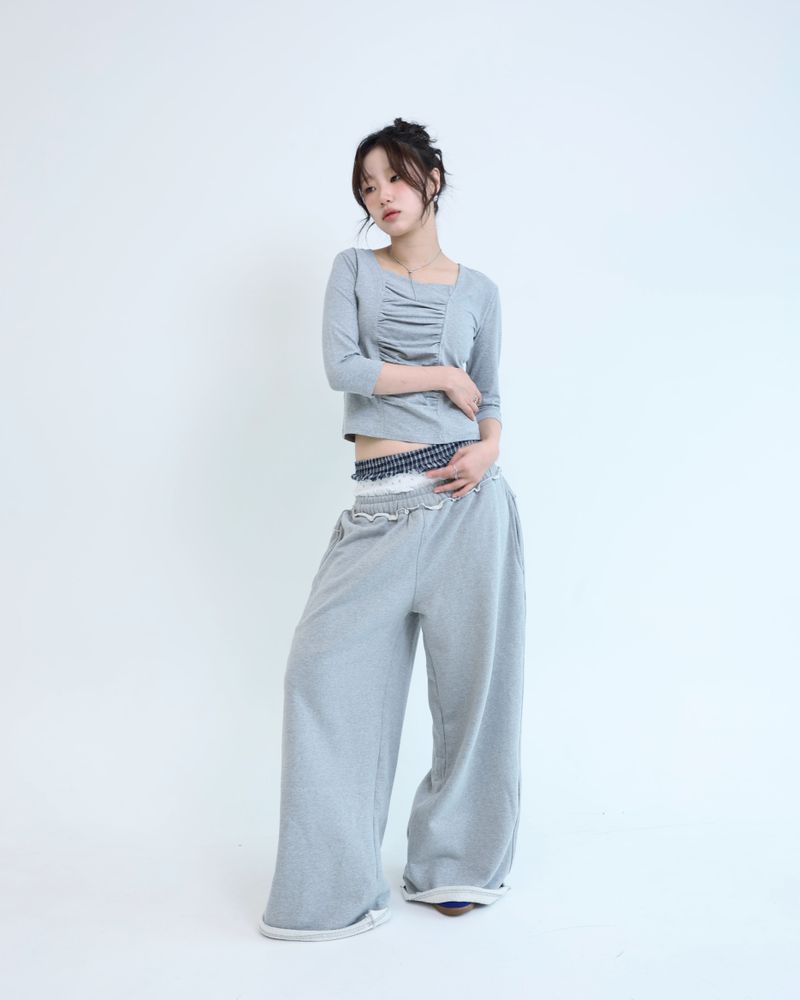 Stud underwear sweatpants - Gray