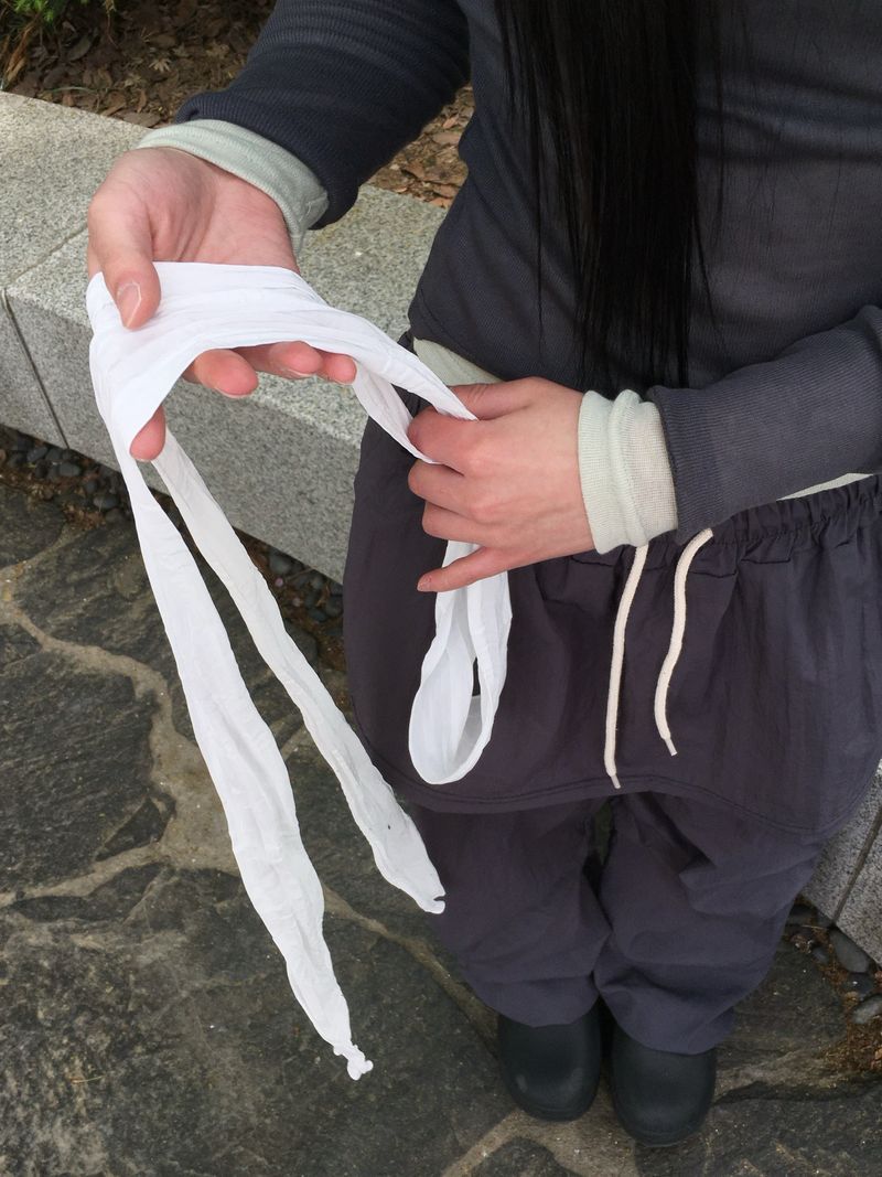Shine Wrinkle Long Scarf (6c)