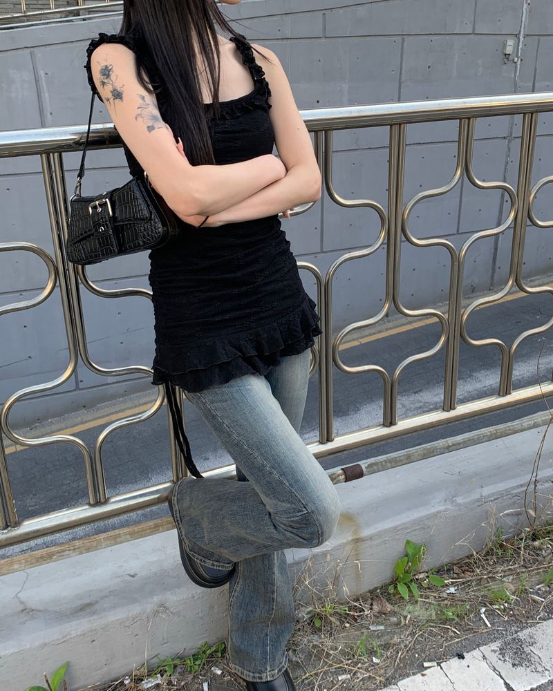 Double line boots cut pants
