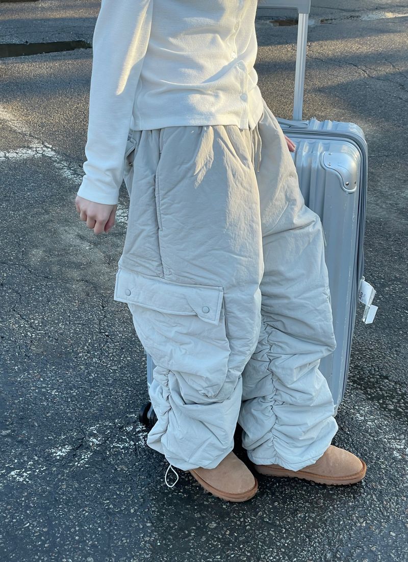 Temperature padding wide pants 