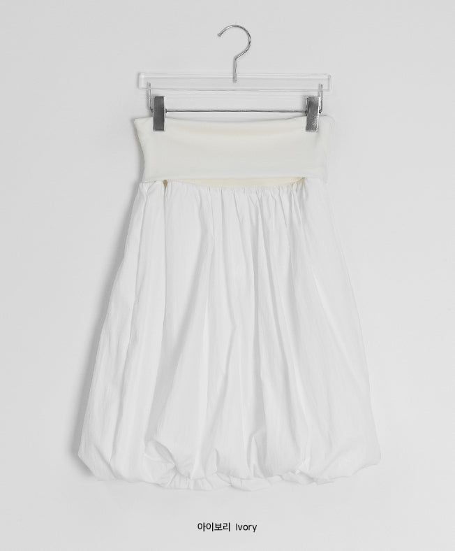 Neva Shirring Balloon Midi Skirt