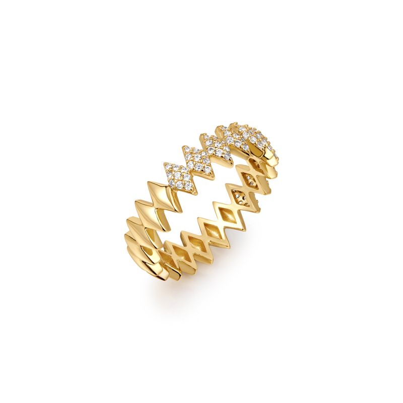 ANIA HAIE（アニア ハイエ）の「ハーフパヴェスパークル925シルバーリングR061-04G（アクセサリー）」