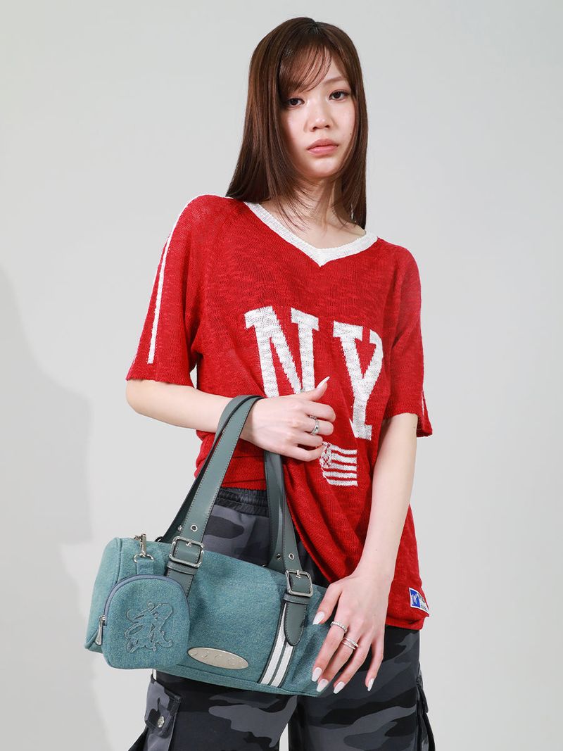 P.O.M POUCH CIRCULAR BAG (DENIM)