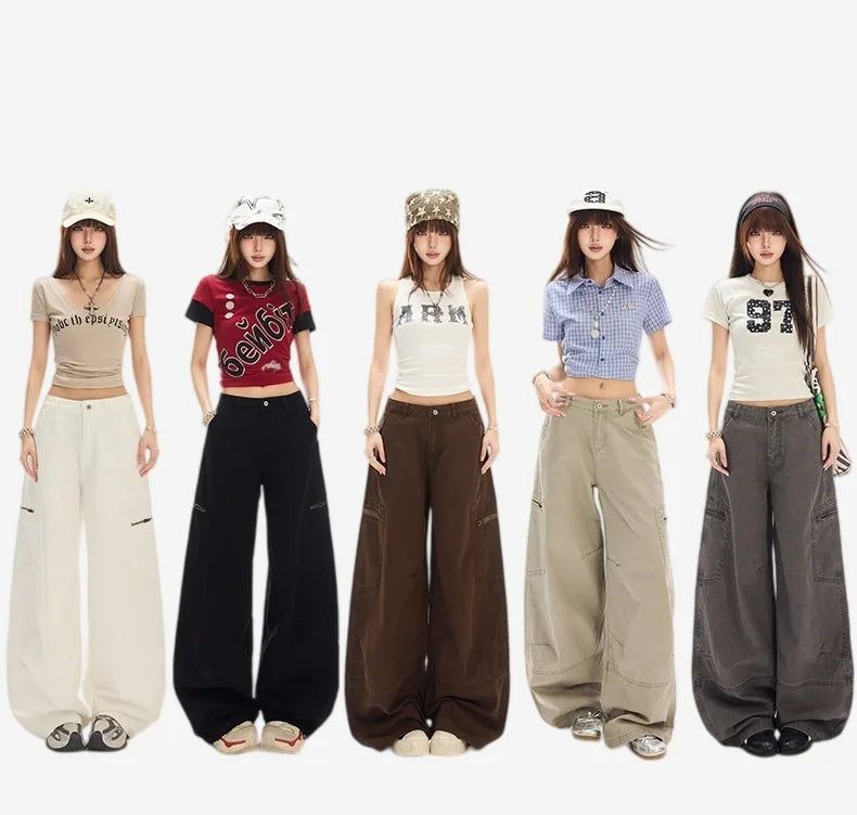 La mode MAQI（ラ モード マキ）の「アメリカンヴィンテージハイウエストワイドレッグデニムパンツ（パンツ）」