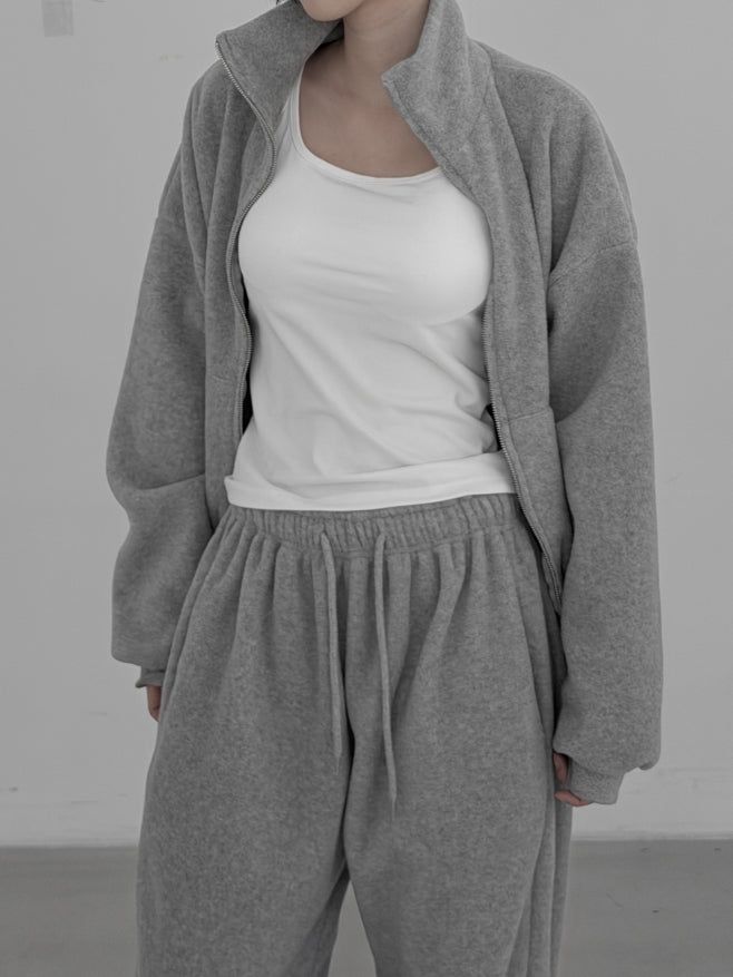 Much Basic Fleece Zip-Up