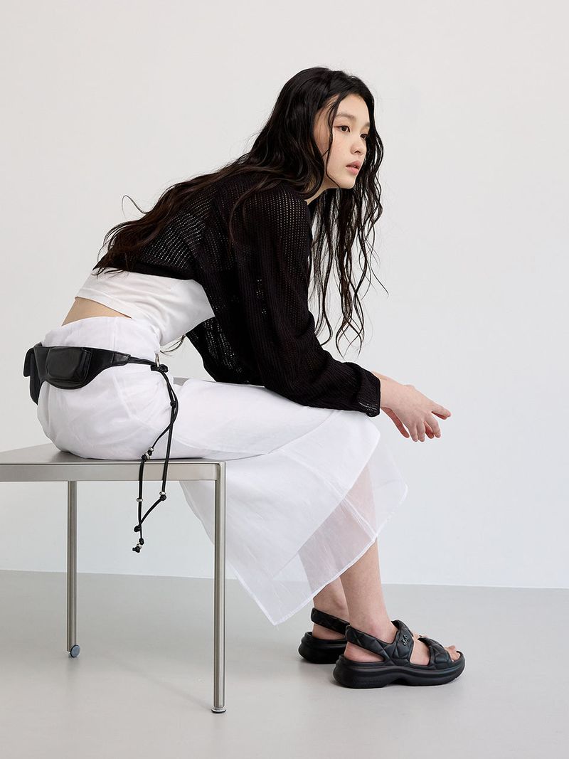 Pepper Salt Sandals - Black