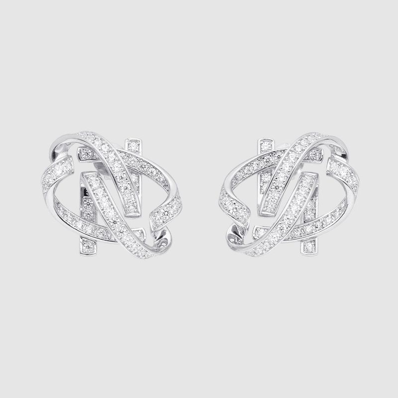 Authentique Earrings Silver (Plated White gold)